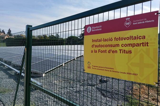 Instal·lació fotovoltaica de Font d’en Titus (Dipòsit Altarriba)